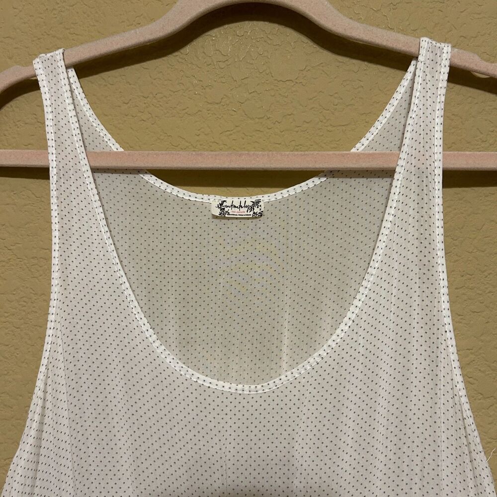 Intimately Free People Voile Trapeze Slip Dress Womens Medium White Polka Dot - Picture 5 of 9